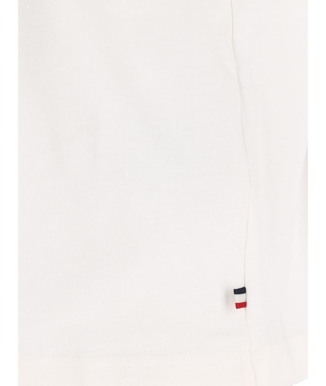 MONCLER GRENOBLE Белая хлопковая футболка, фото 4