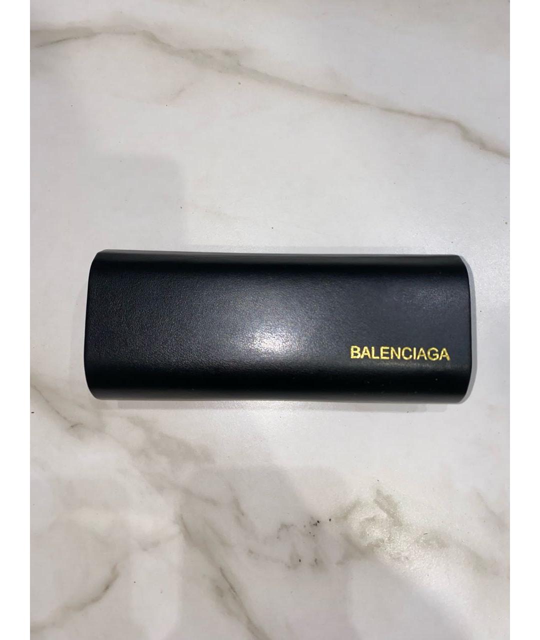 BALENCIAGA Черные солнцезащитные очки из рога буйвола, фото 6