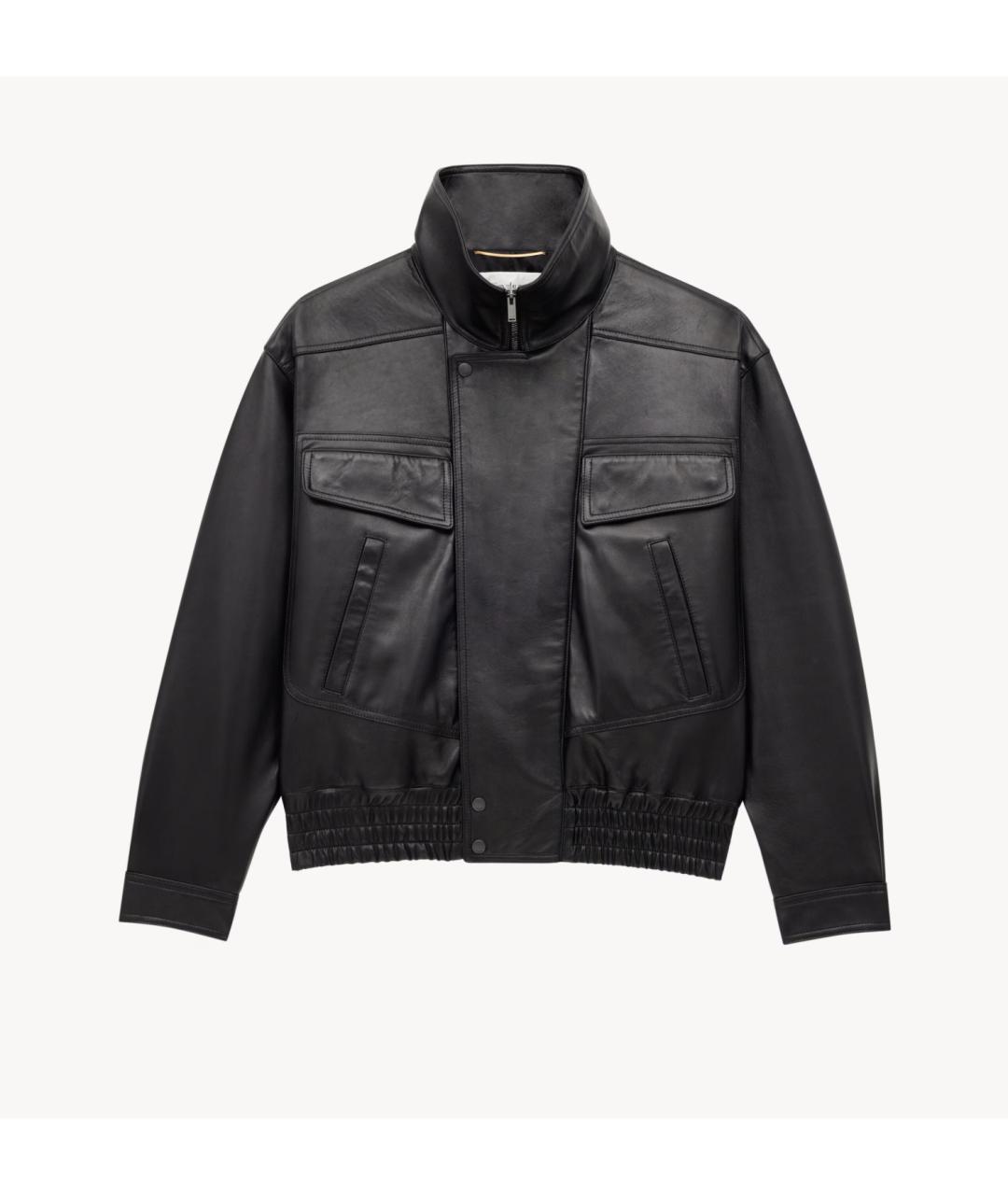 SAINT LAURENT Черная кожаная куртка, фото 6