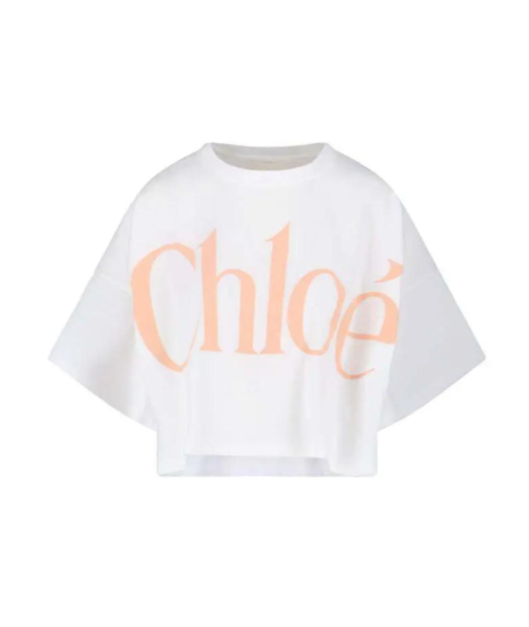 CHLOE Белая хлопковая футболка, фото 1