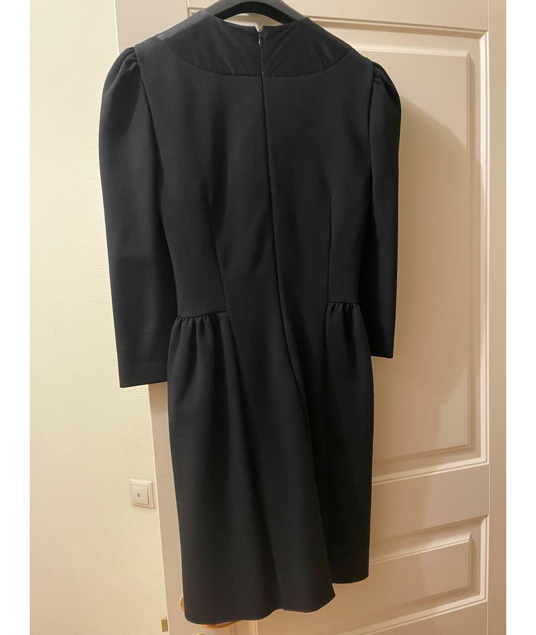 SAINT LAURENT Черное шерстяное повседневное платье, фото 2