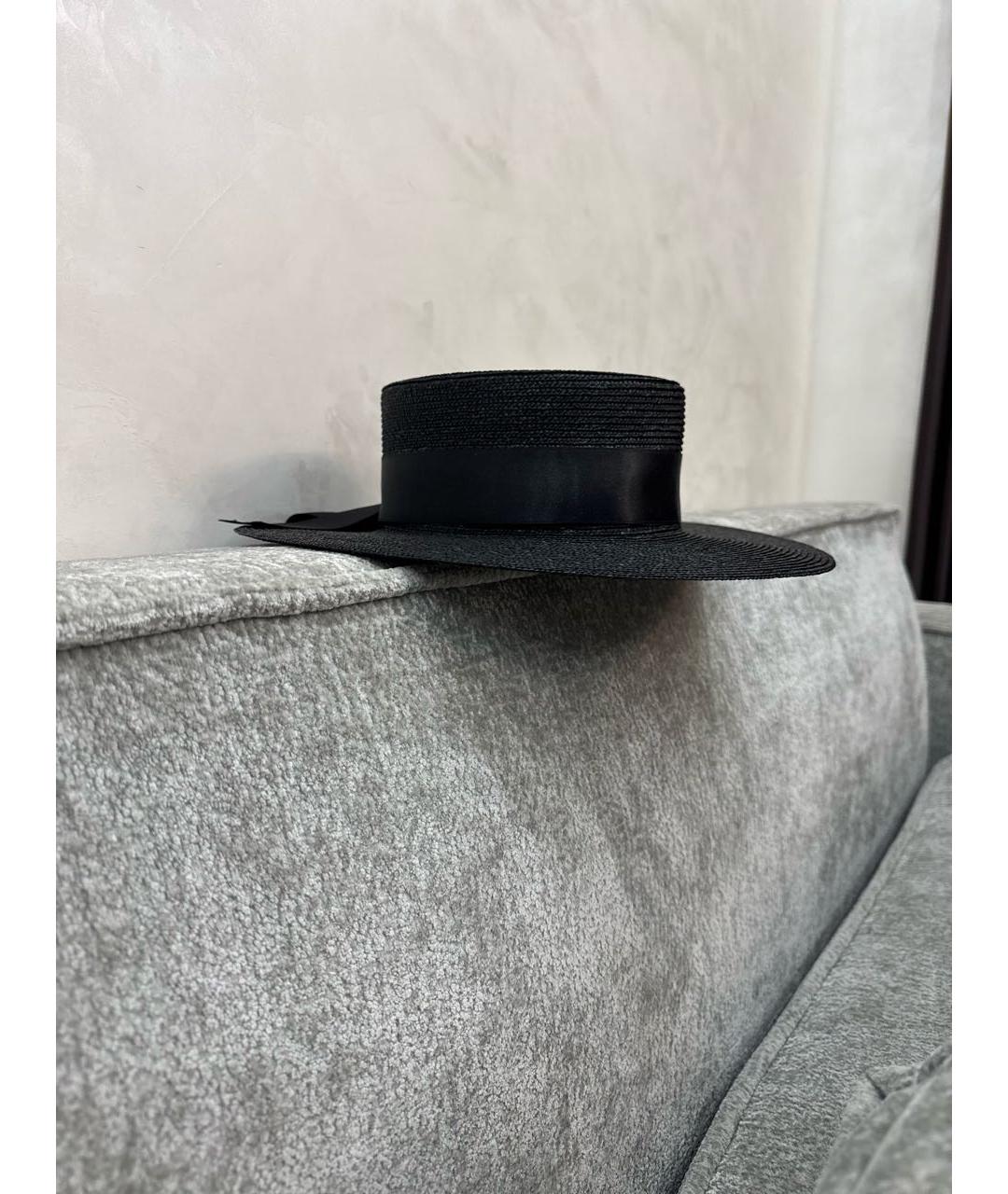 GUCCI Черная соломенная шляпа, фото 2