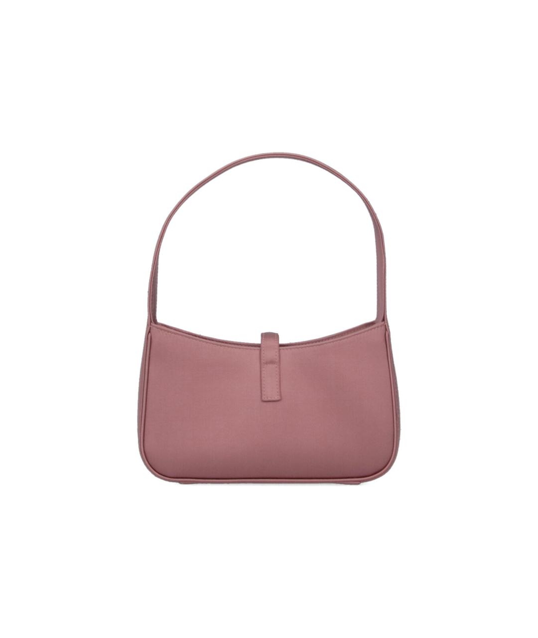 SAINT LAURENT Розовая шелковая сумка через плечо, фото 3