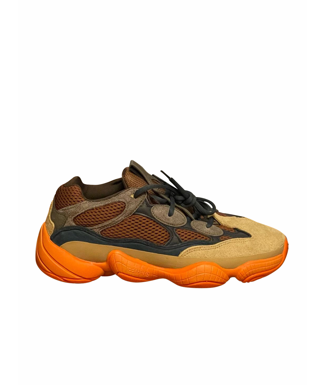 ADIDAS YEEZY Оранжевое замшевые низкие кроссовки / кеды, фото 1