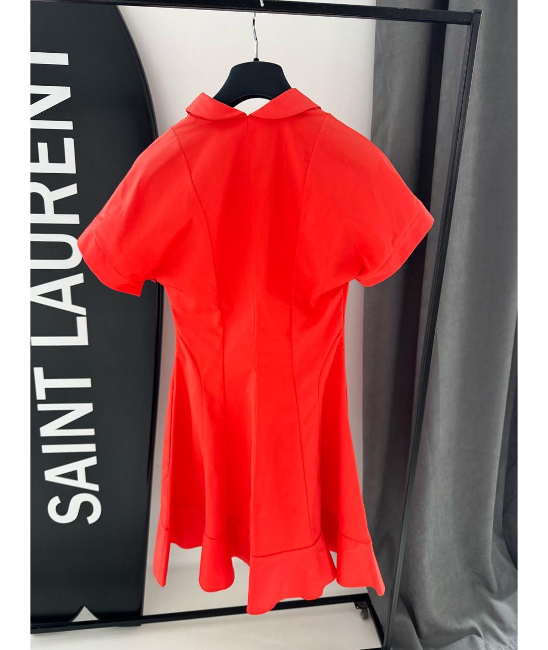 CHRISTIAN DIOR Коралловое хлопко-эластановое платье, фото 2