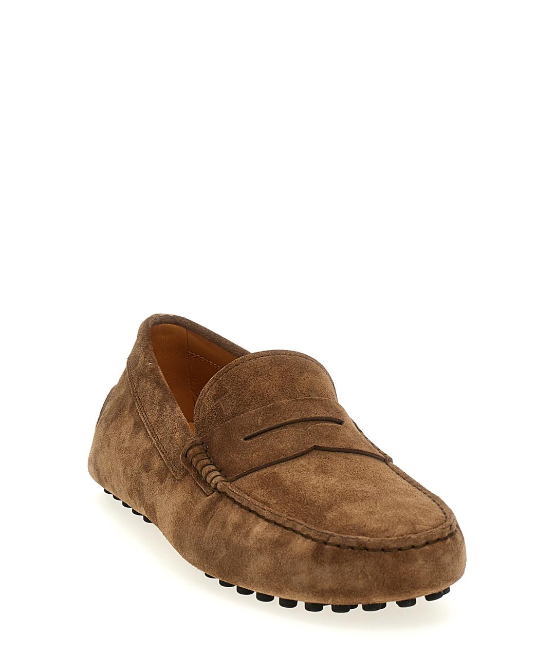 TOD'S Коричневые замшевые мокасины, фото 2