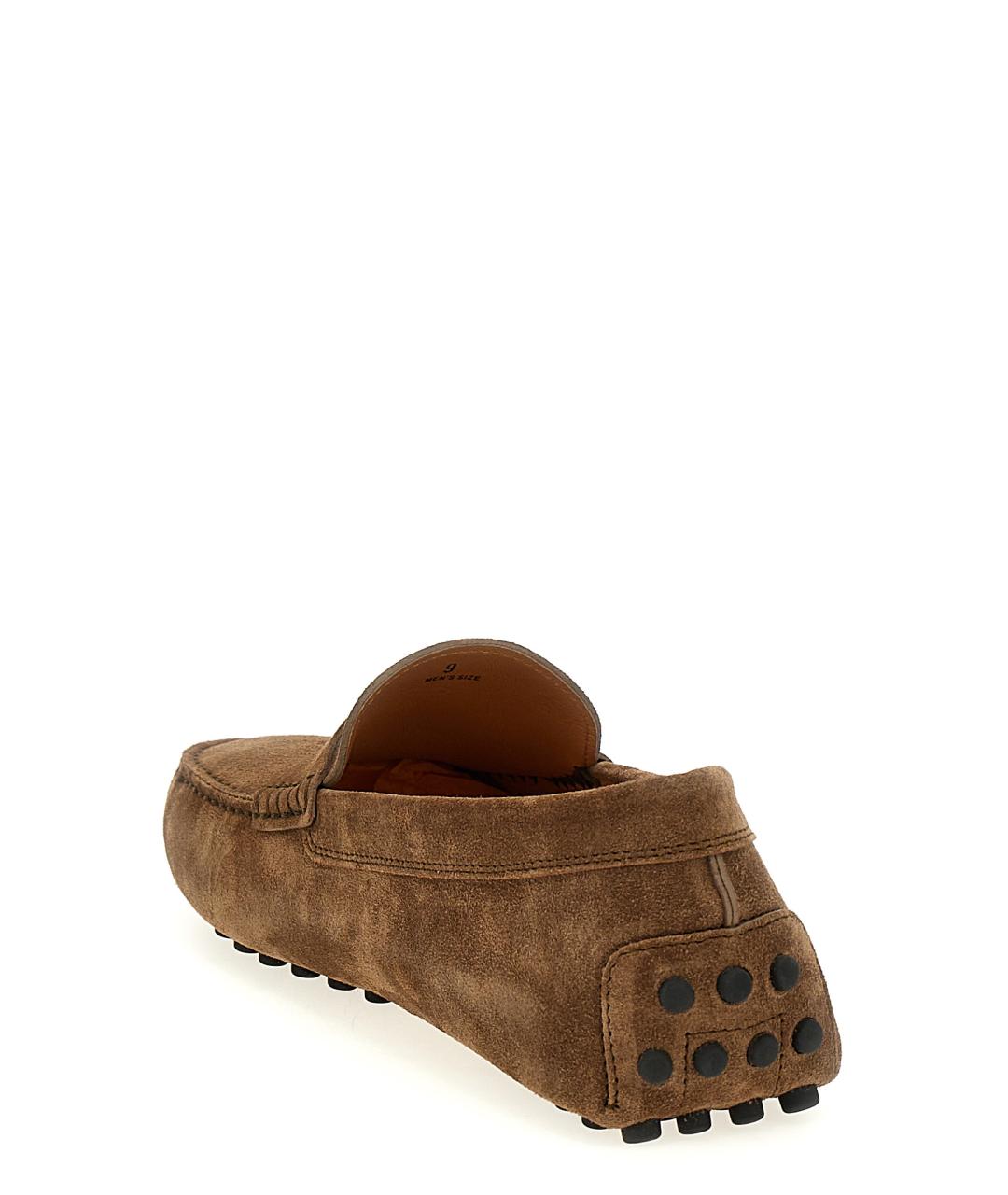 TOD'S Коричневые замшевые мокасины, фото 3
