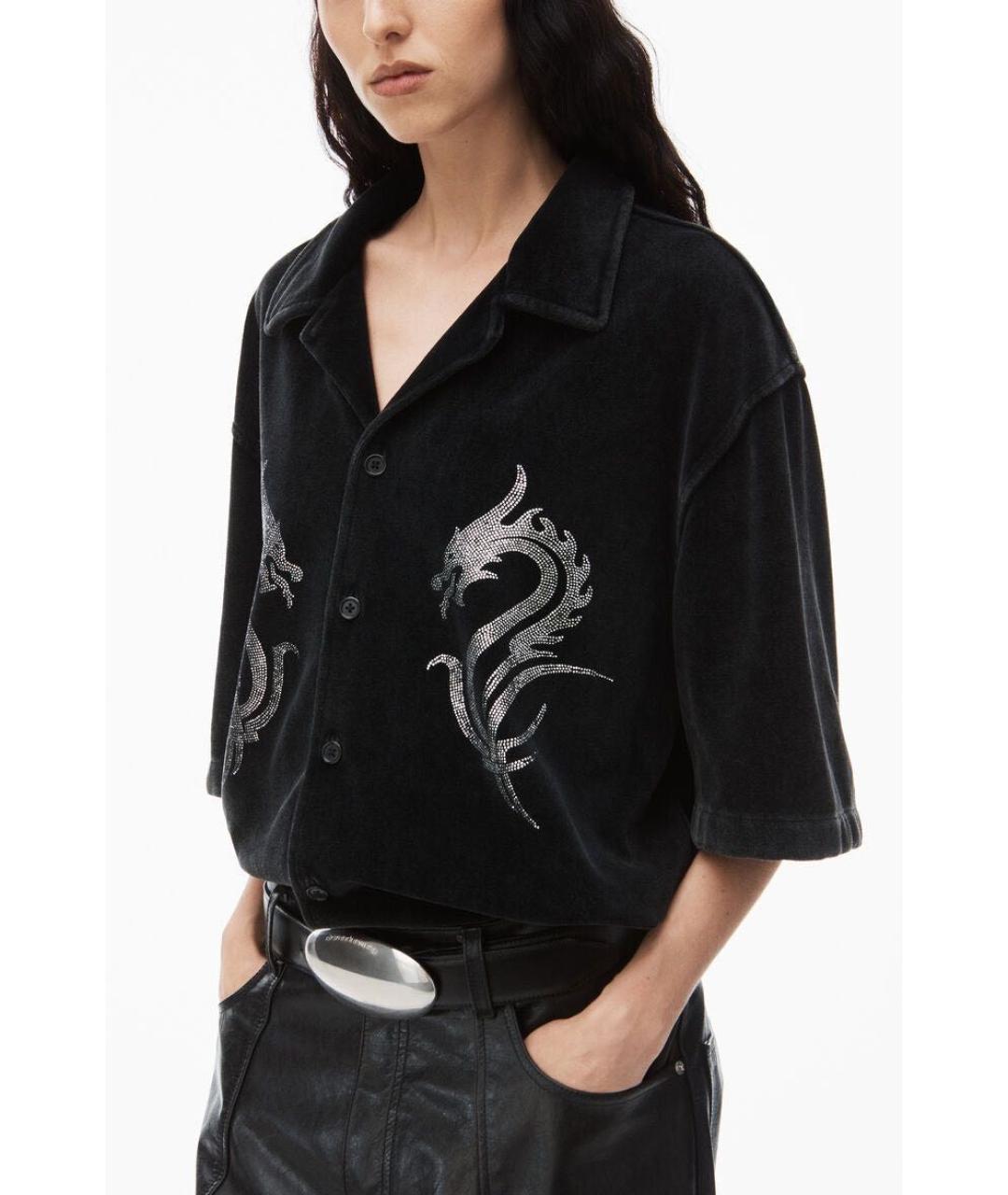 ALEXANDER WANG Черный бархатный костюм с брюками, фото 4