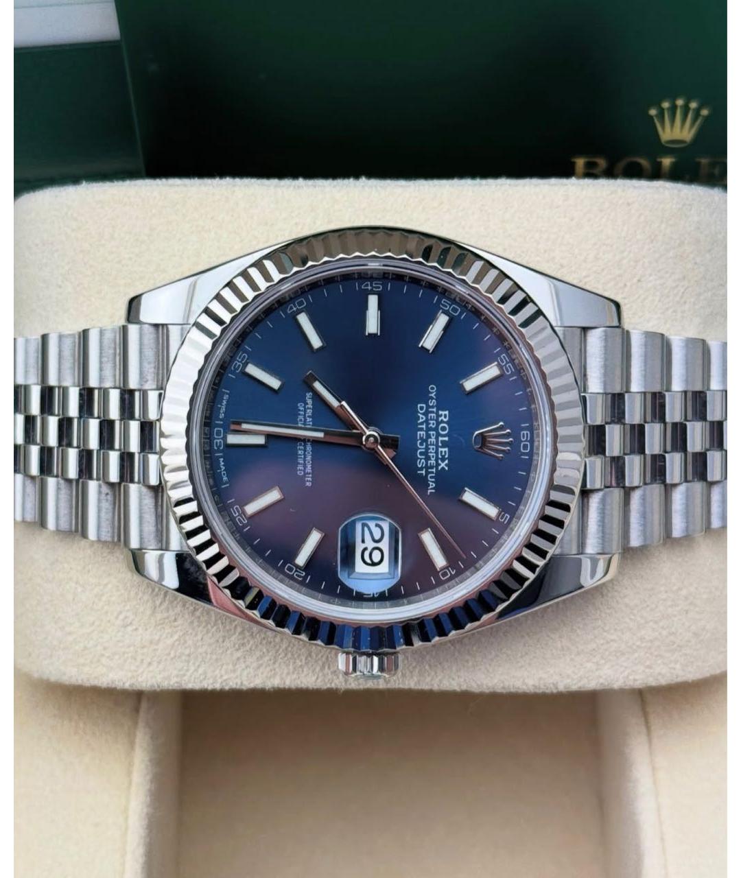 ROLEX Синие часы, фото 4