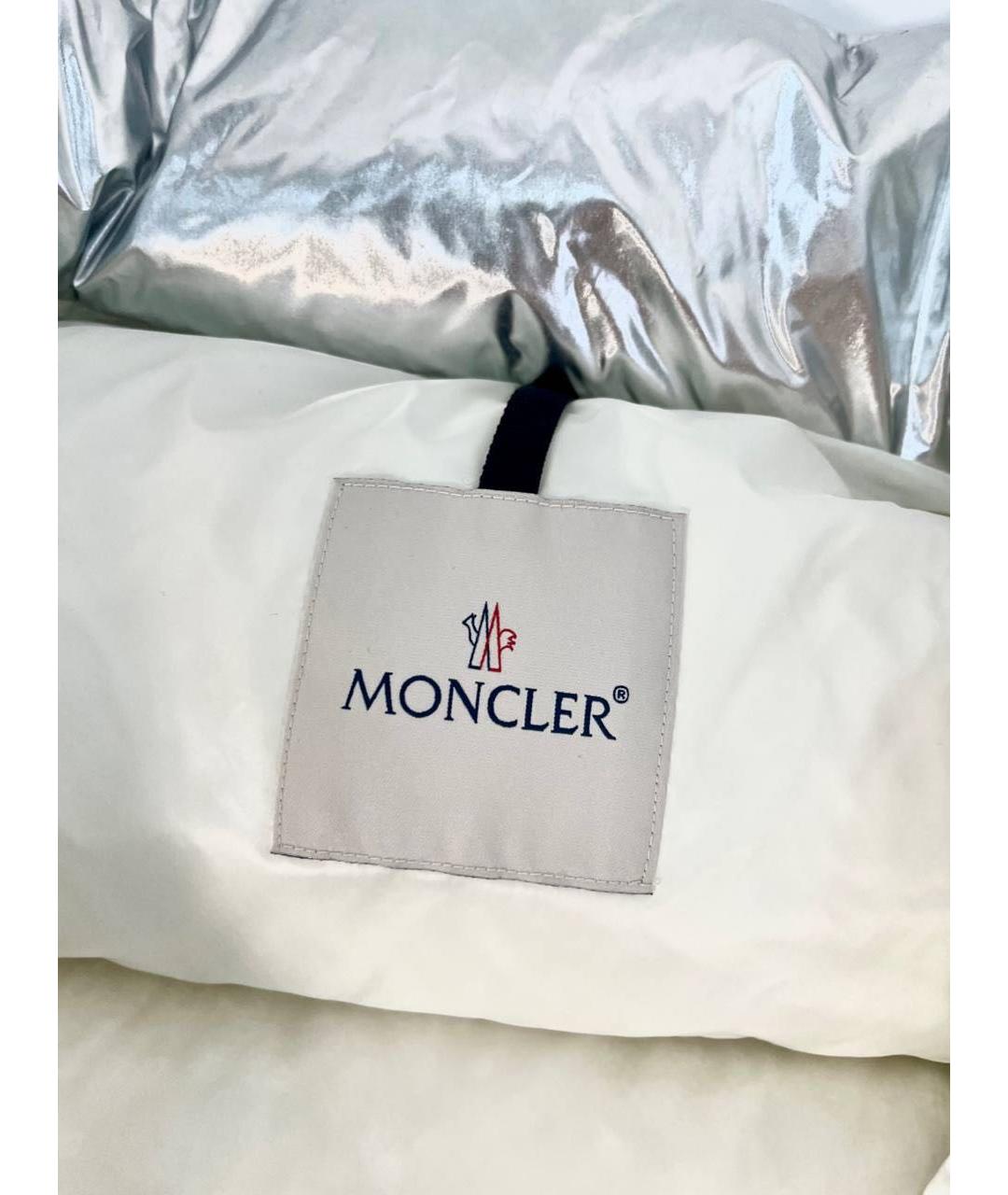 MONCLER Серебрянный пуховик, фото 3