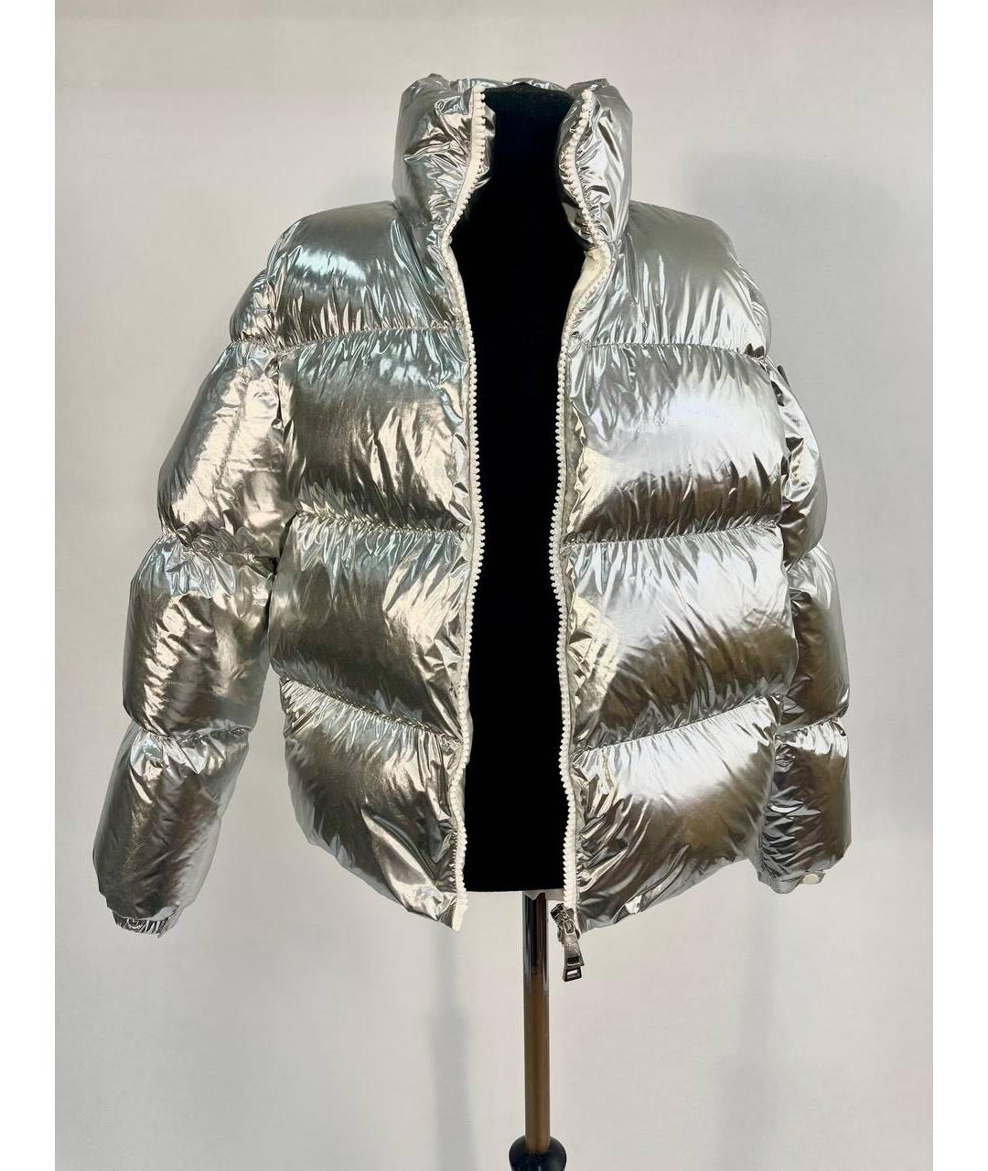MONCLER Серебрянный пуховик, фото 9
