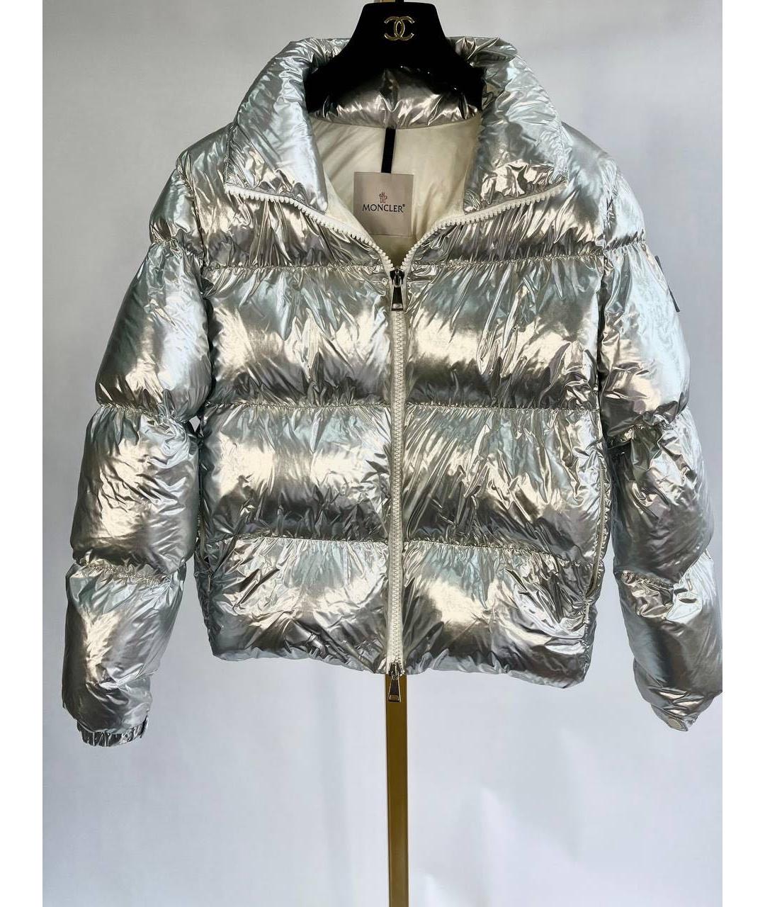 MONCLER Серебрянный пуховик, фото 7