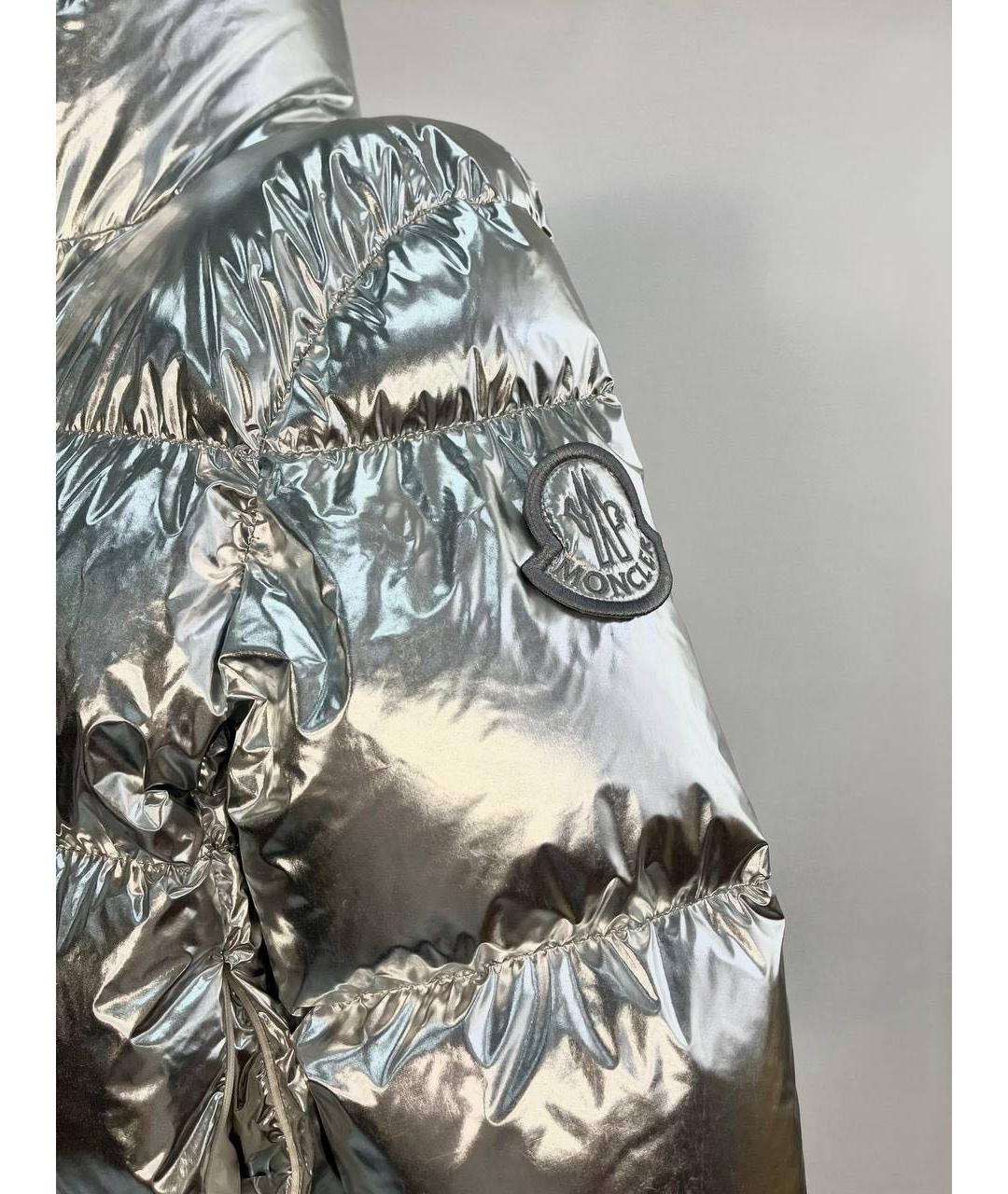 MONCLER Серебрянный пуховик, фото 4