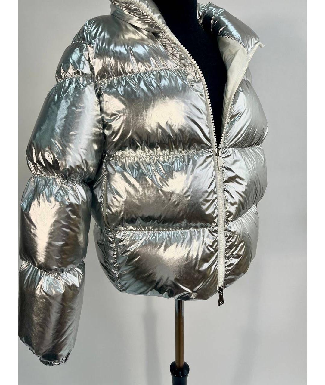 MONCLER Серебрянный пуховик, фото 4