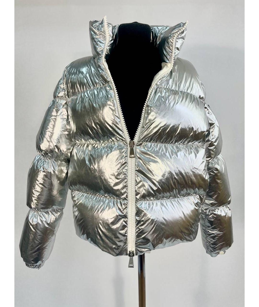 MONCLER Серебрянный пуховик, фото 8
