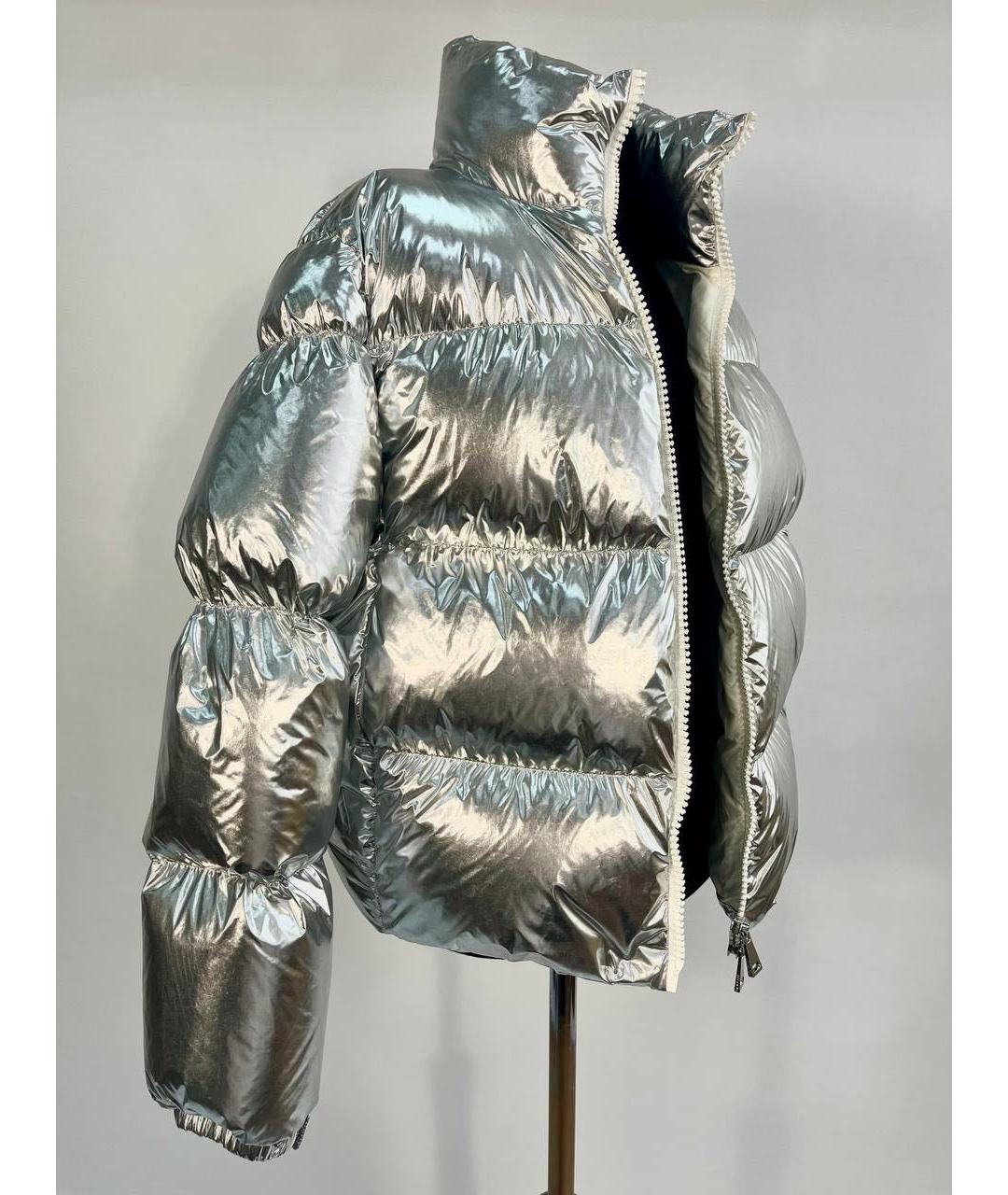 MONCLER Серебрянный пуховик, фото 6
