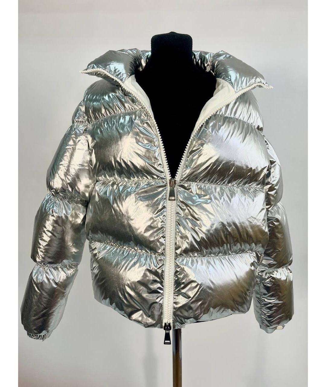MONCLER Серебрянный пуховик, фото 9