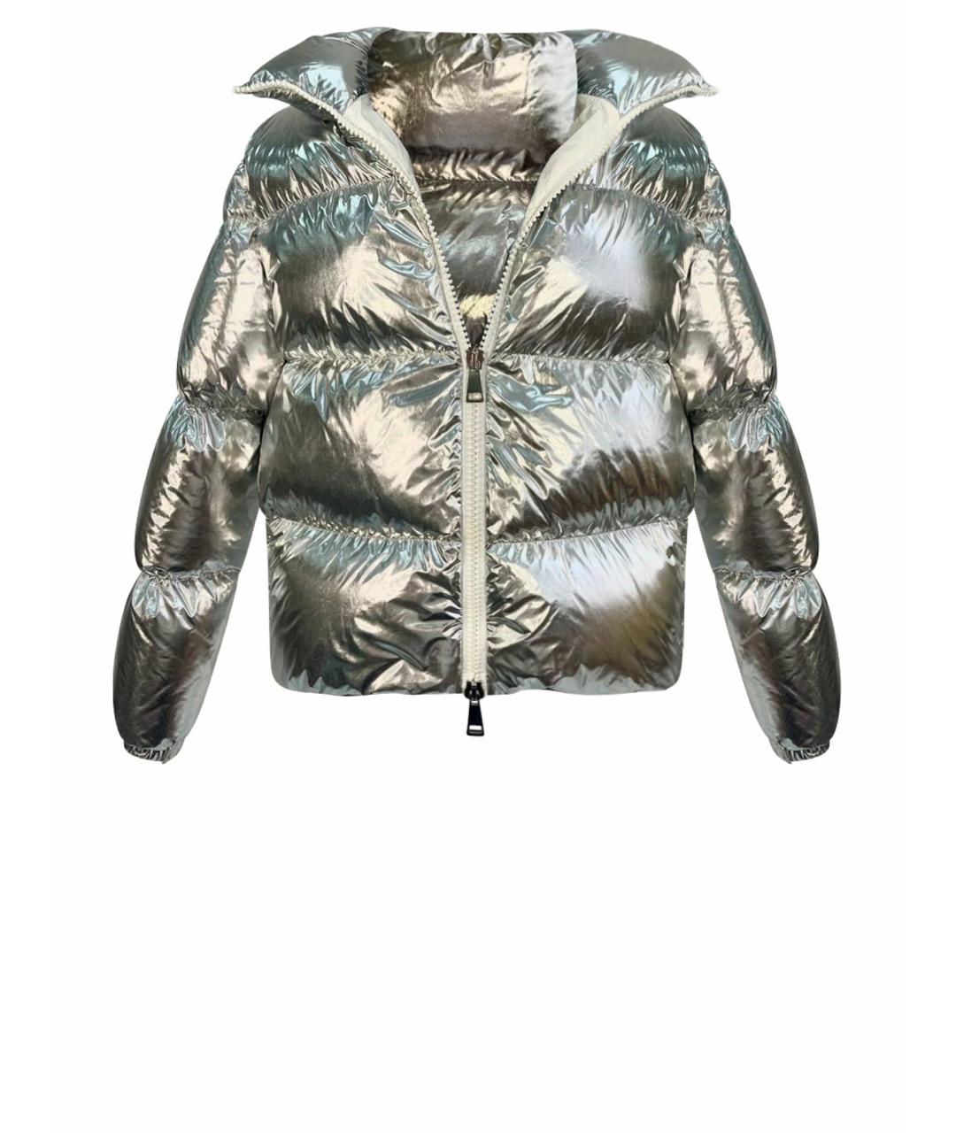 MONCLER Серебрянный пуховик, фото 1