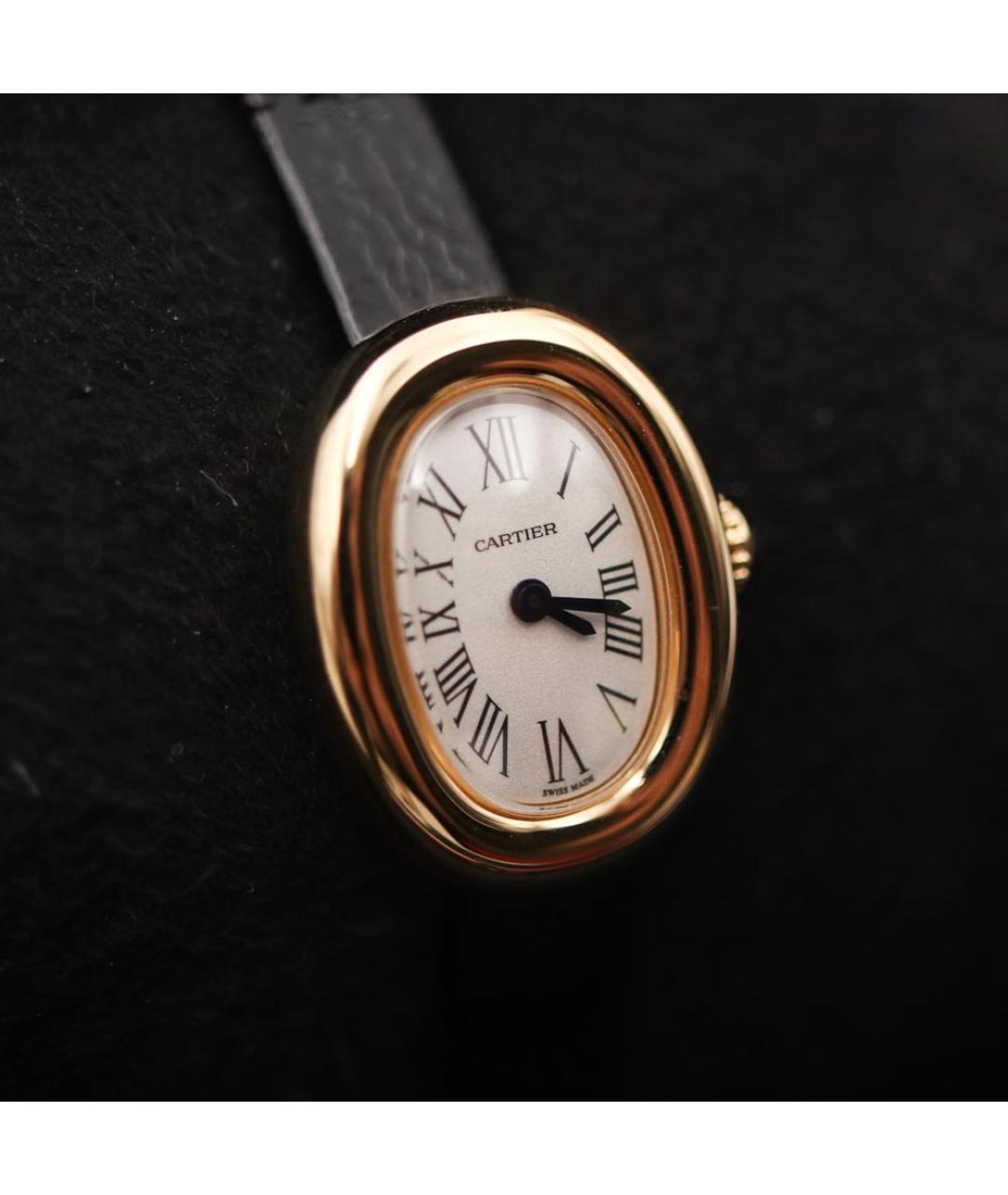 CARTIER Белые часы из желтого золота, фото 4