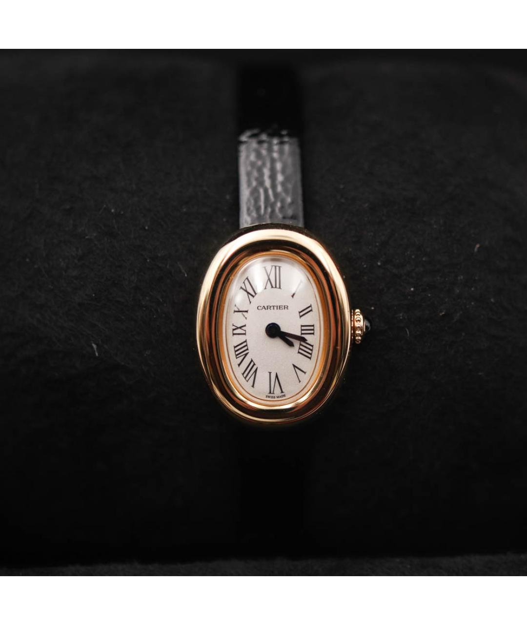 CARTIER Белые часы из желтого золота, фото 2
