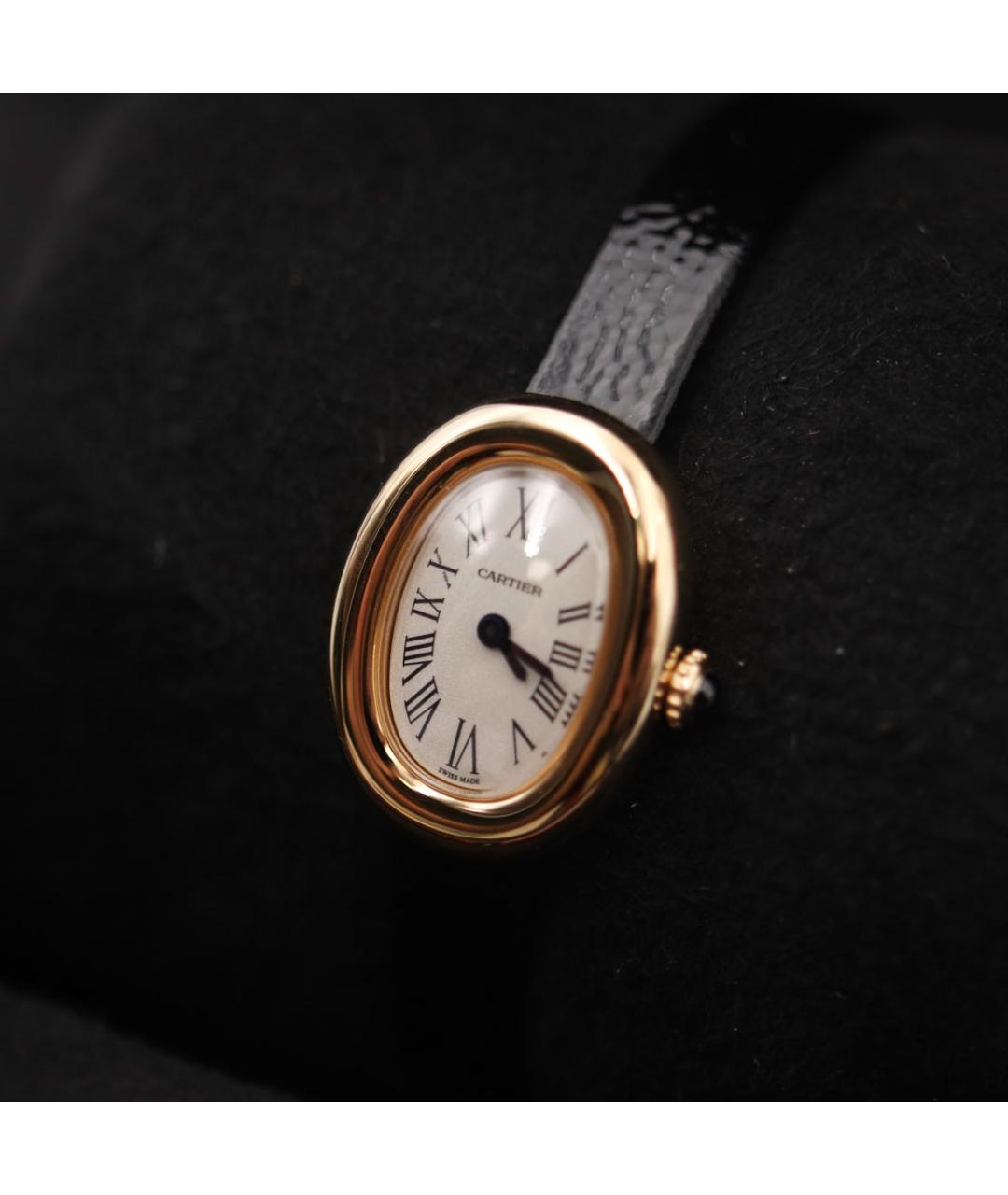 CARTIER Белые часы из желтого золота, фото 3