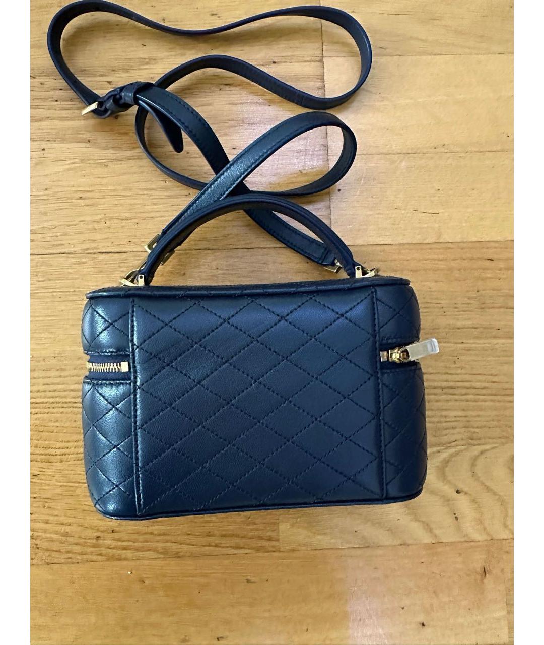 SAINT LAURENT Темно-синяя кожаная сумка через плечо, фото 2