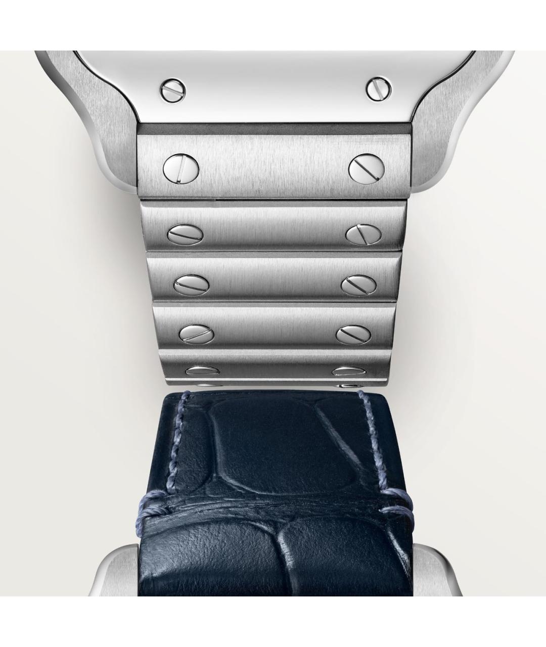 CARTIER Темно-синие металлические часы, фото 3