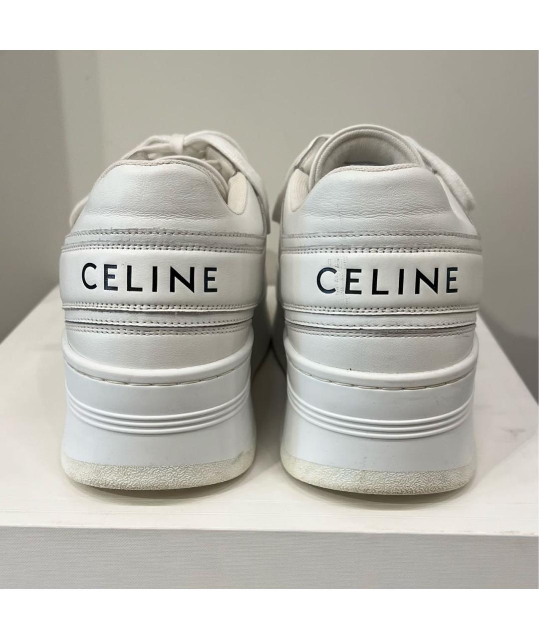 CELINE Белые кожаные кеды, фото 4