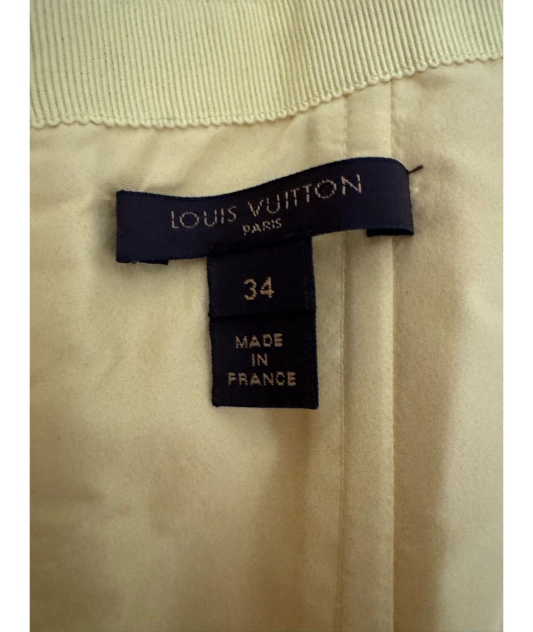 LOUIS VUITTON Желтое полиэстеровое коктейльное платье, фото 6