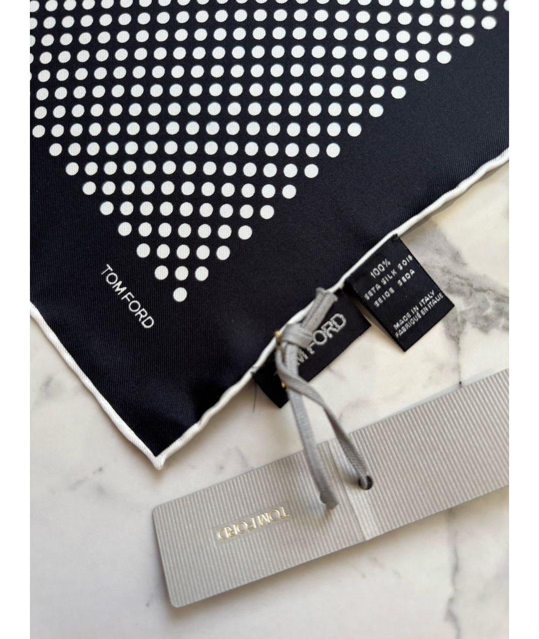 TOM FORD Черный шелковый платок, фото 3