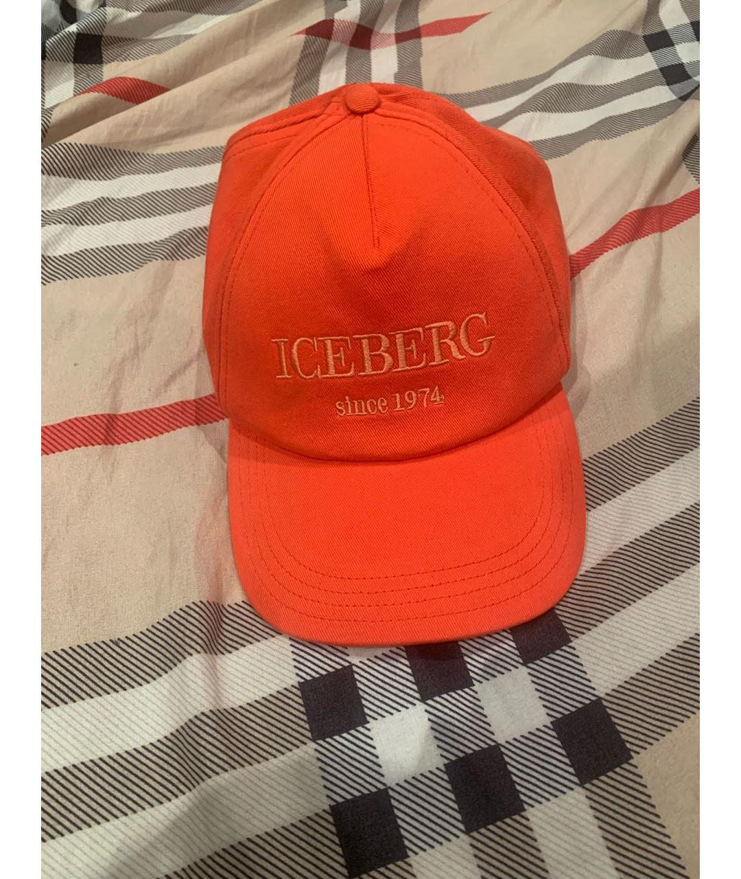 ICEBERG Оранжевая хлопковая кепка/бейсболка, фото 5