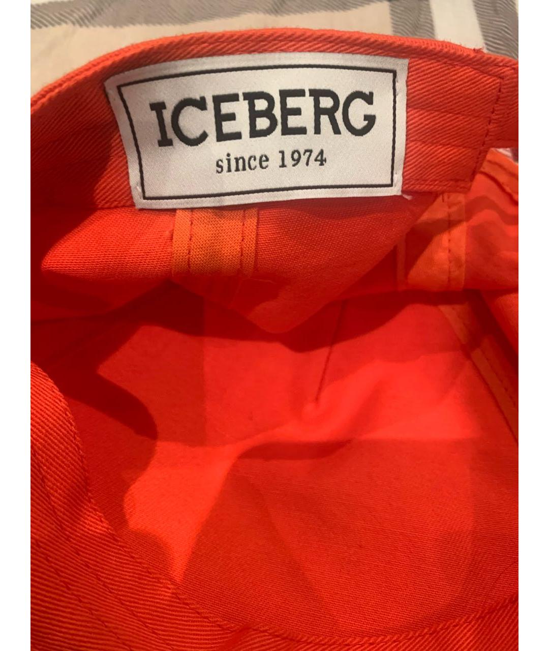 ICEBERG Оранжевая хлопковая кепка/бейсболка, фото 3