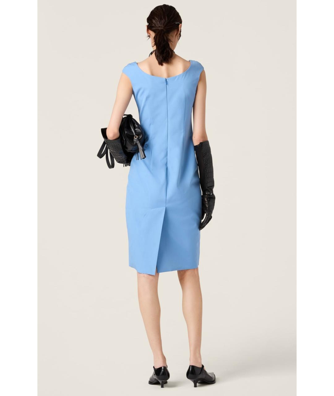 MIU MIU Голубое коктейльное платье, фото 4