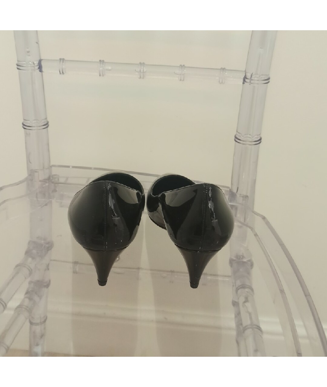 SAINT LAURENT Черные туфли из лакированной кожи, фото 3