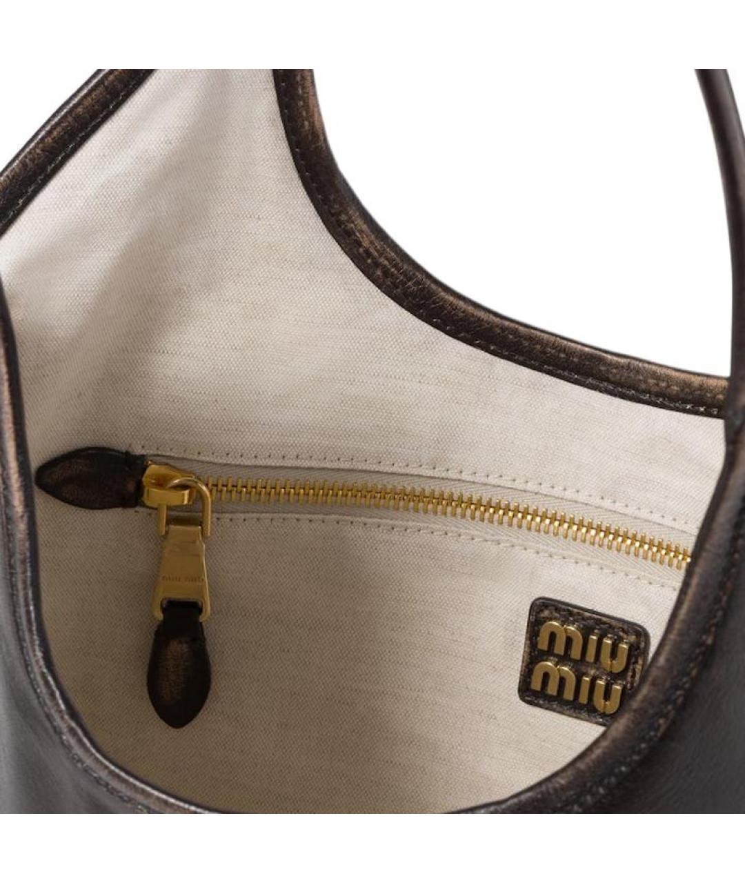 MIU MIU Коричневая сумка с короткими ручками, фото 9