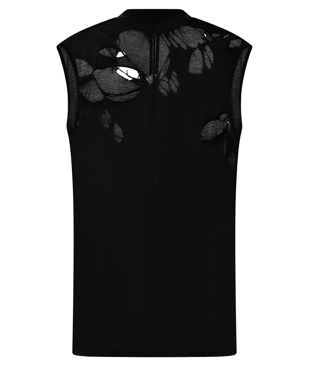 RICK OWENS DRKSHDW Черная хлопковая майка, фото 2