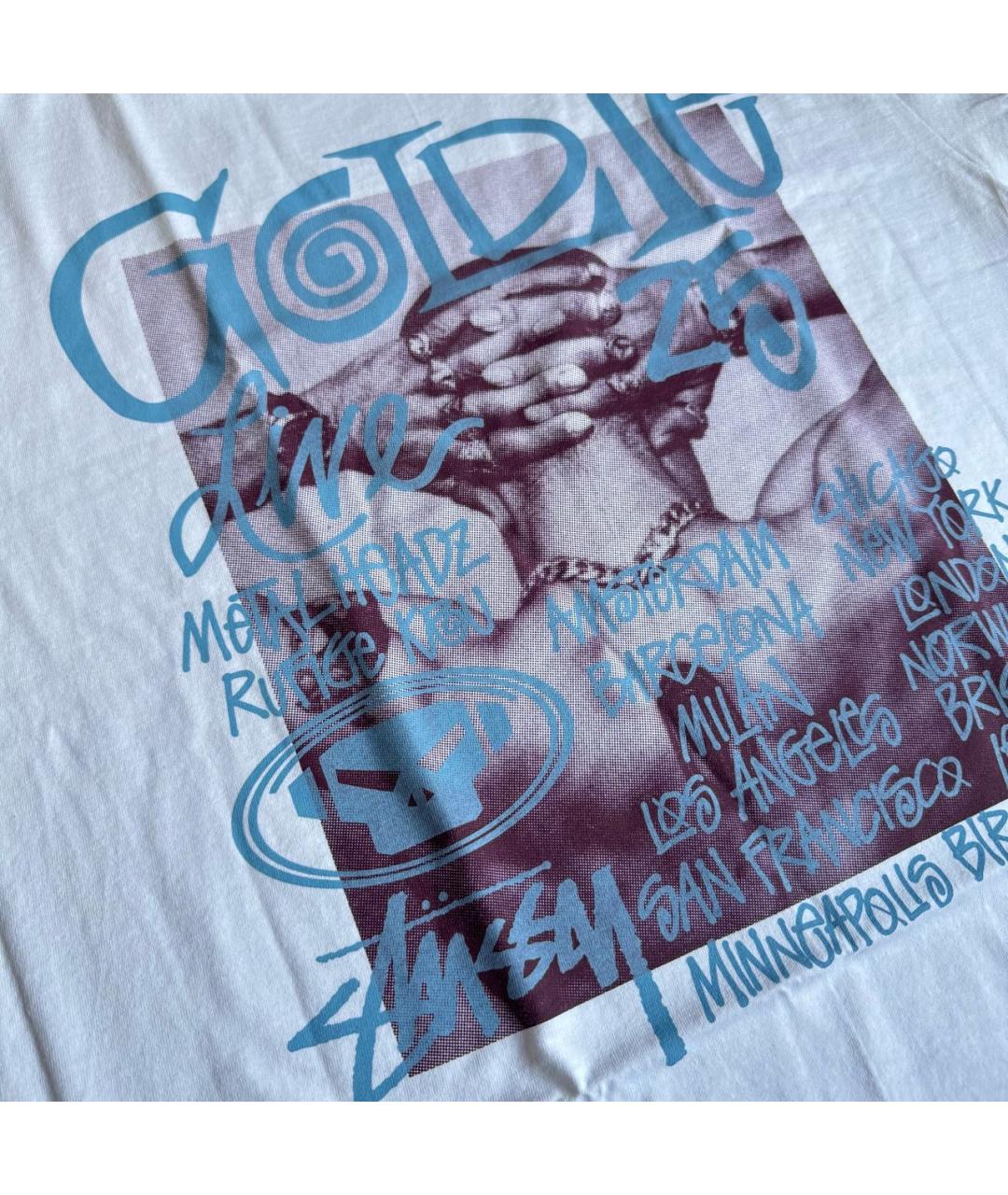 STUSSY Белая хлопковая футболка, фото 4