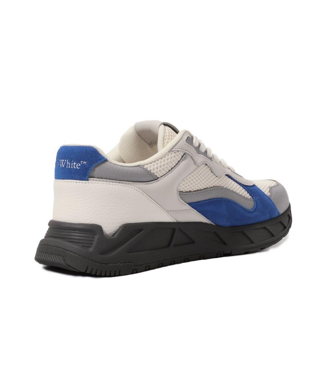 OFF-WHITE Серые кожаные низкие кроссовки / кеды, фото 4