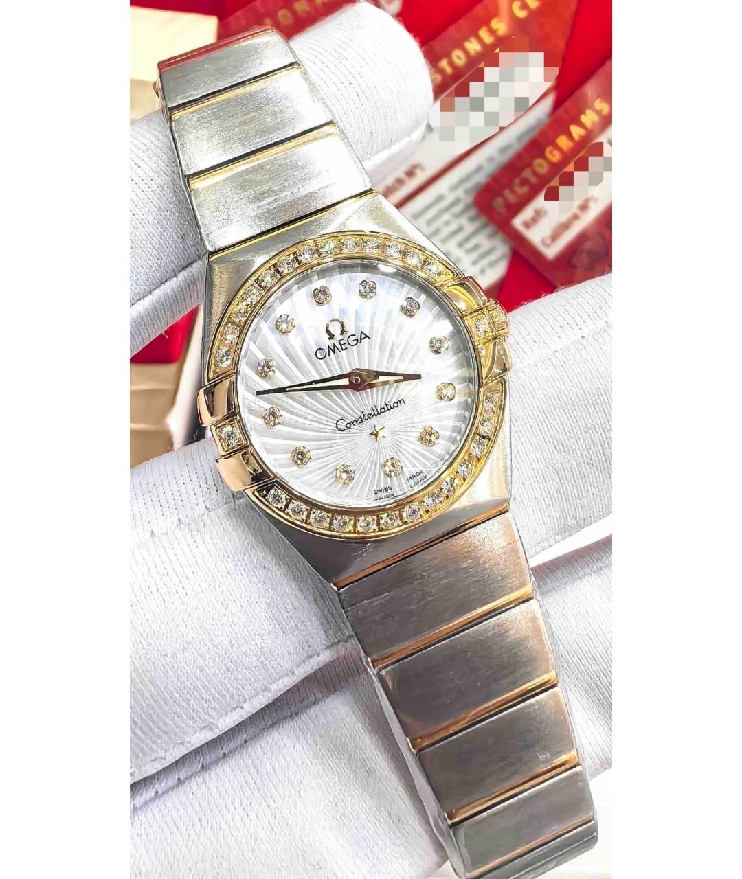 OMEGA Серебряные металлические часы, фото 6