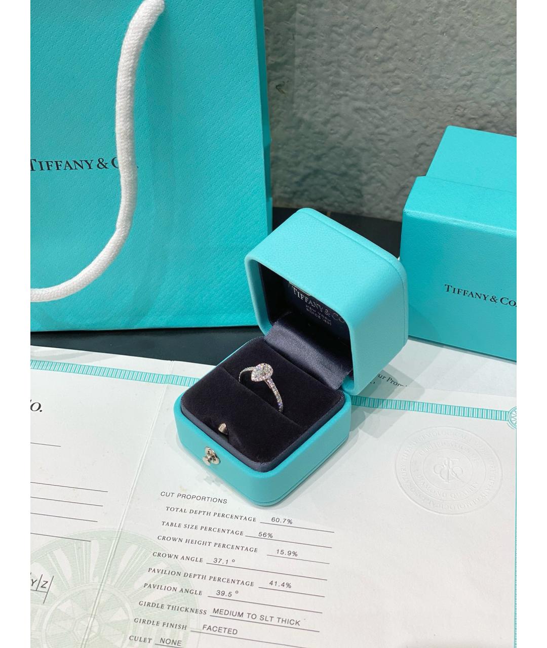 TIFFANY&CO Серебряное платиновое кольцо, фото 3