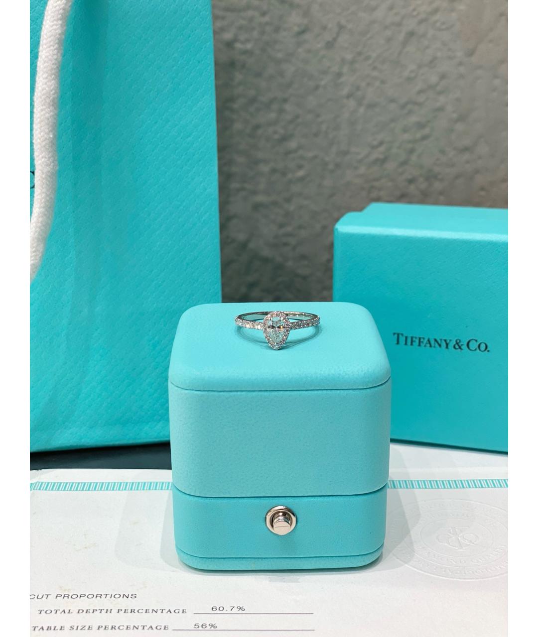 TIFFANY&CO Серебряное платиновое кольцо, фото 6