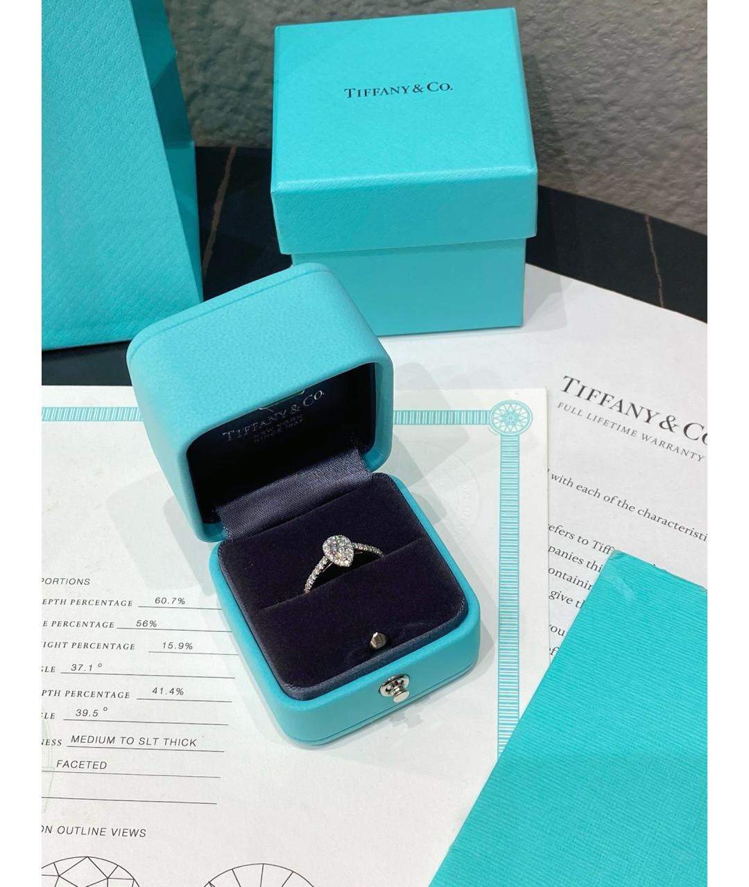 TIFFANY&CO Серебряное платиновое кольцо, фото 5
