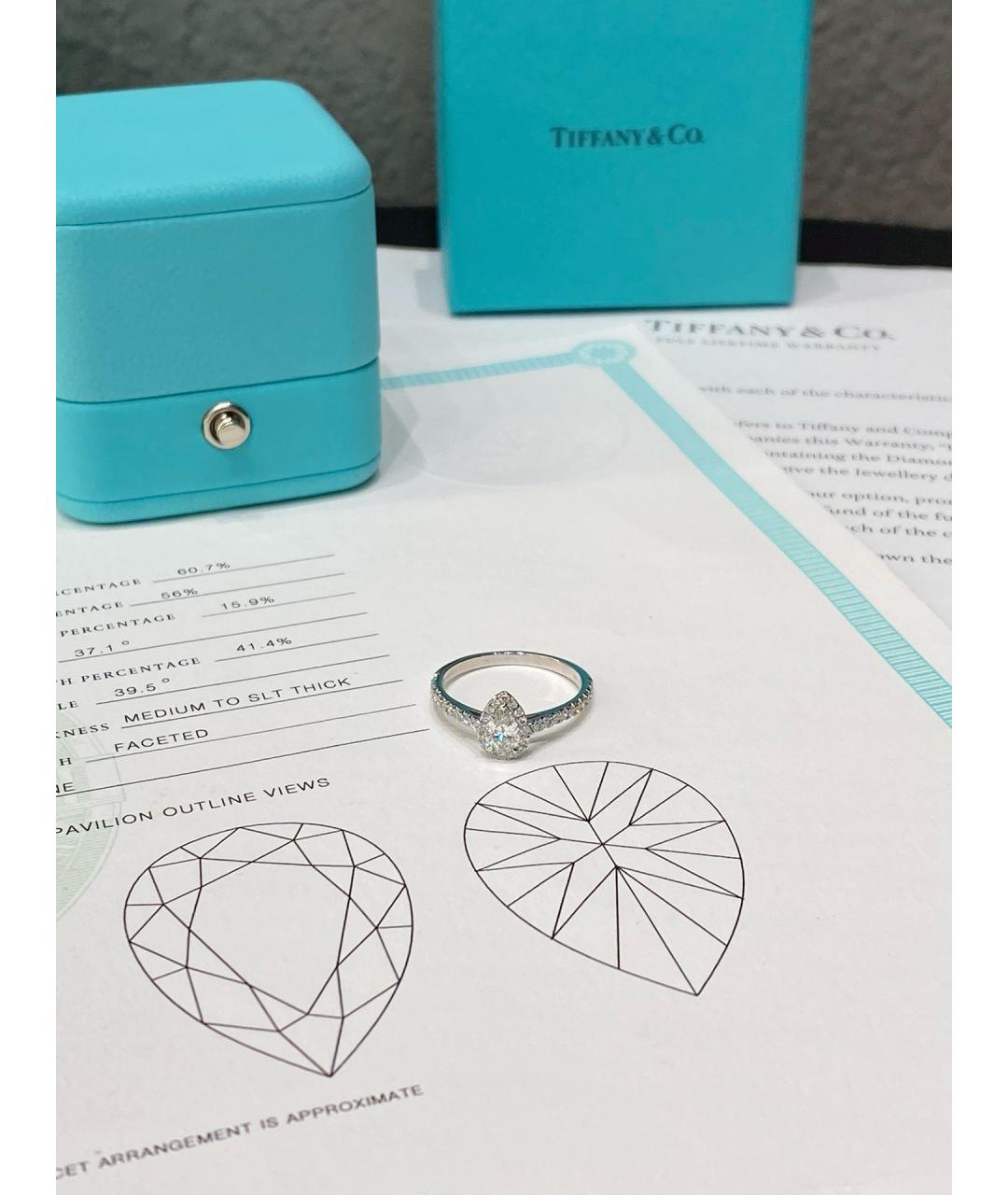 TIFFANY&CO Серебряное платиновое кольцо, фото 8