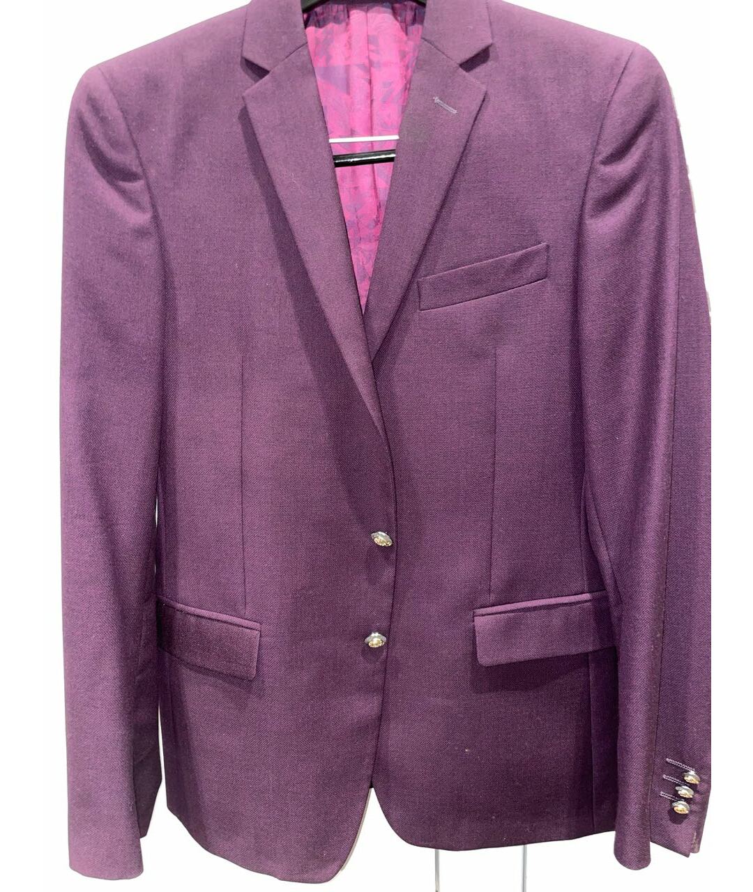 VERSACE COLLECTION Фиолетовый шерстяной пиджак, фото 5