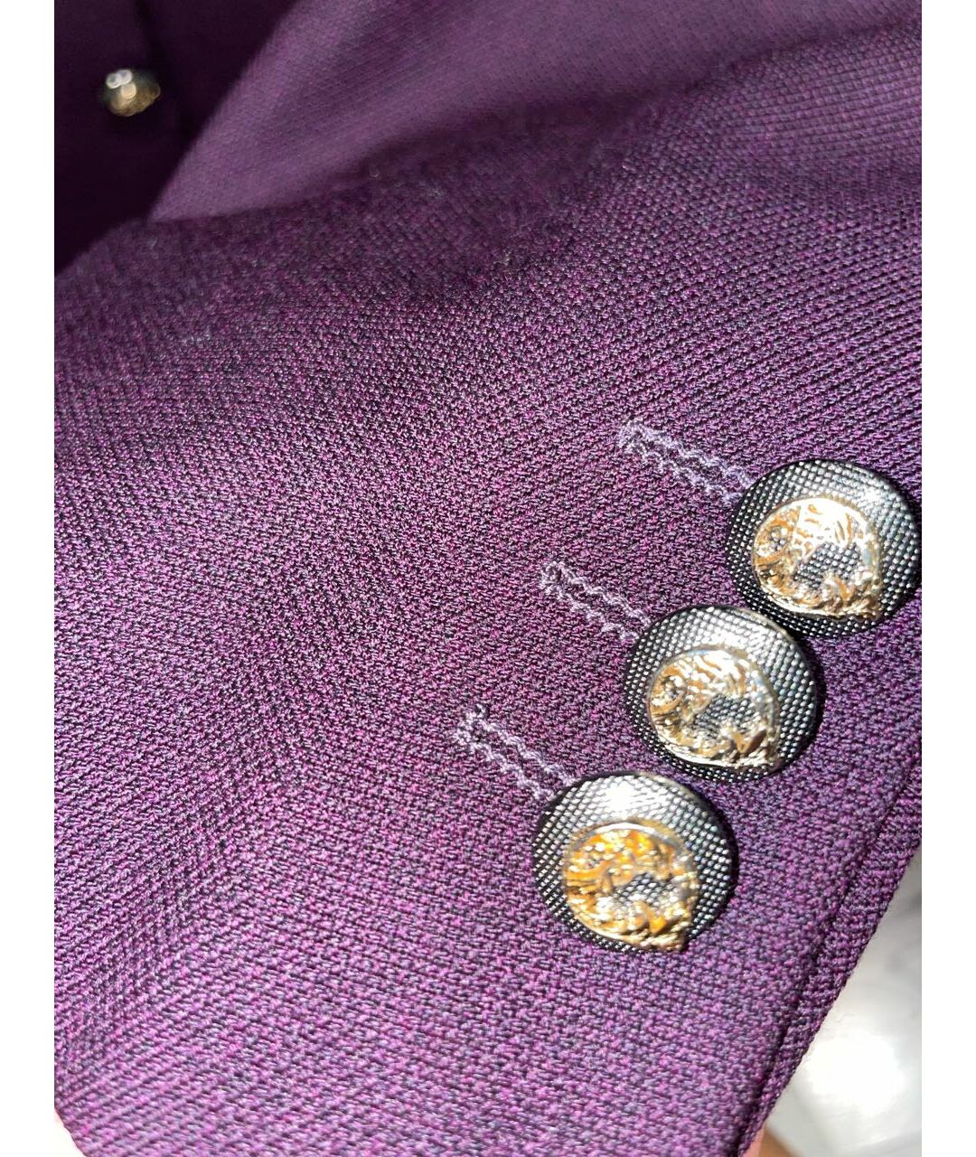 VERSACE COLLECTION Фиолетовый шерстяной пиджак, фото 4
