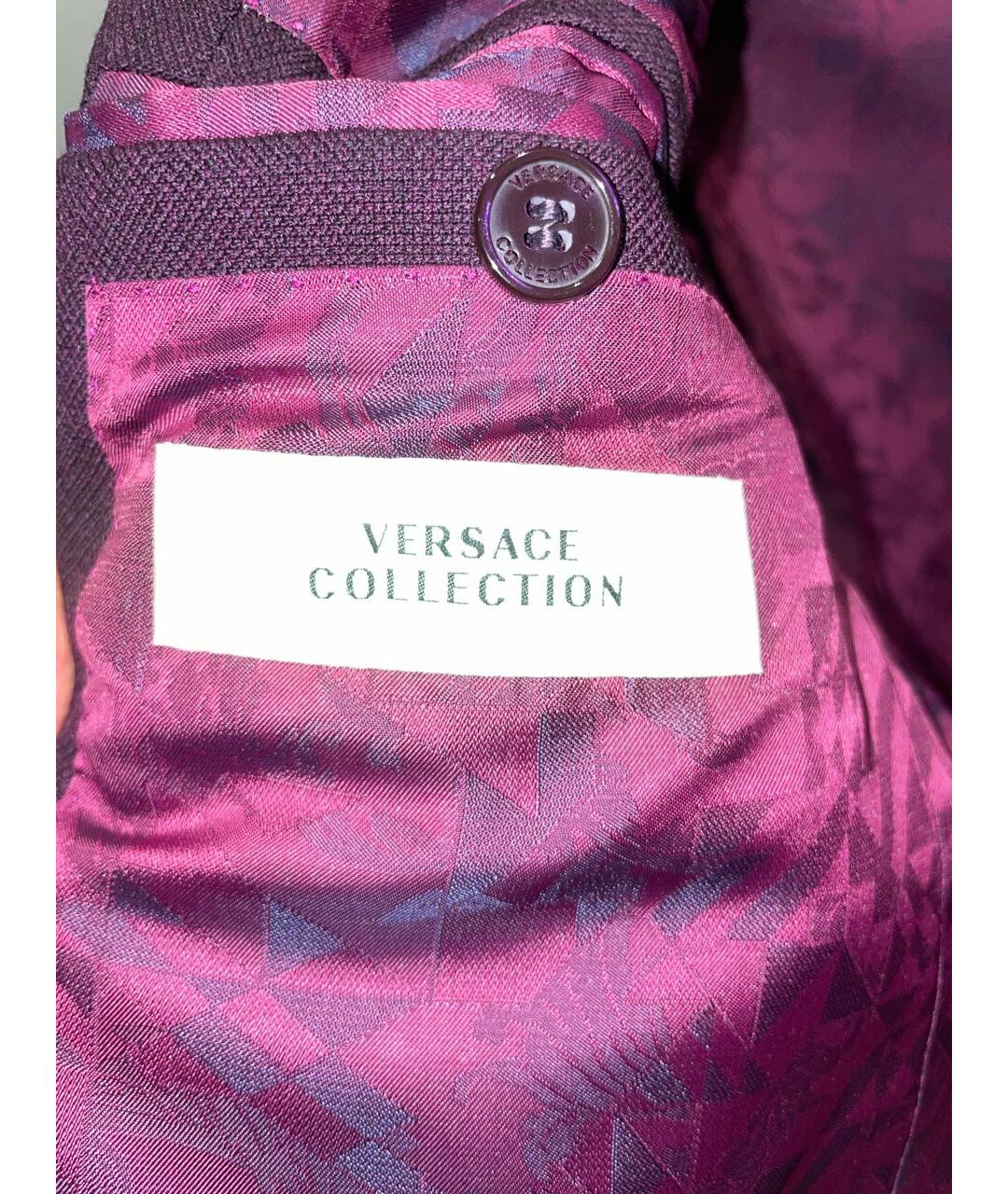 VERSACE COLLECTION Фиолетовый шерстяной пиджак, фото 3