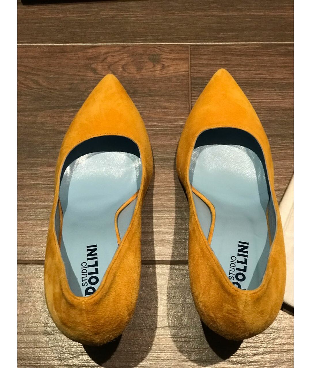 POLLINI Желтые замшевые туфли, фото 3