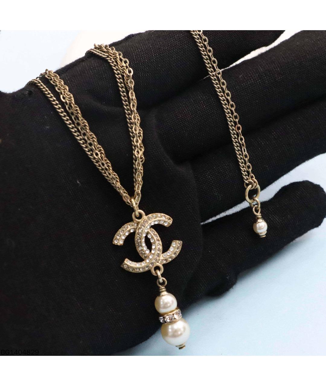 CHANEL Золотая металлическая подвеска, фото 7
