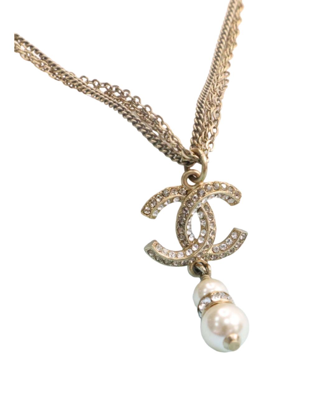 CHANEL Золотая металлическая подвеска, фото 2
