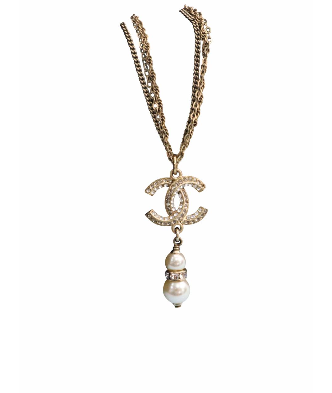 CHANEL Золотая металлическая подвеска, фото 1